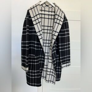 Thin wool handmade two sided coat